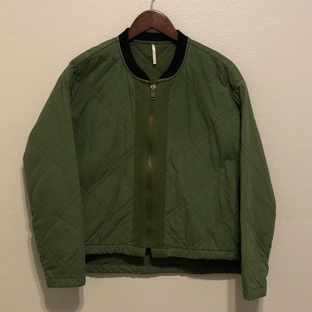Free People Quilted Aviator Jacket